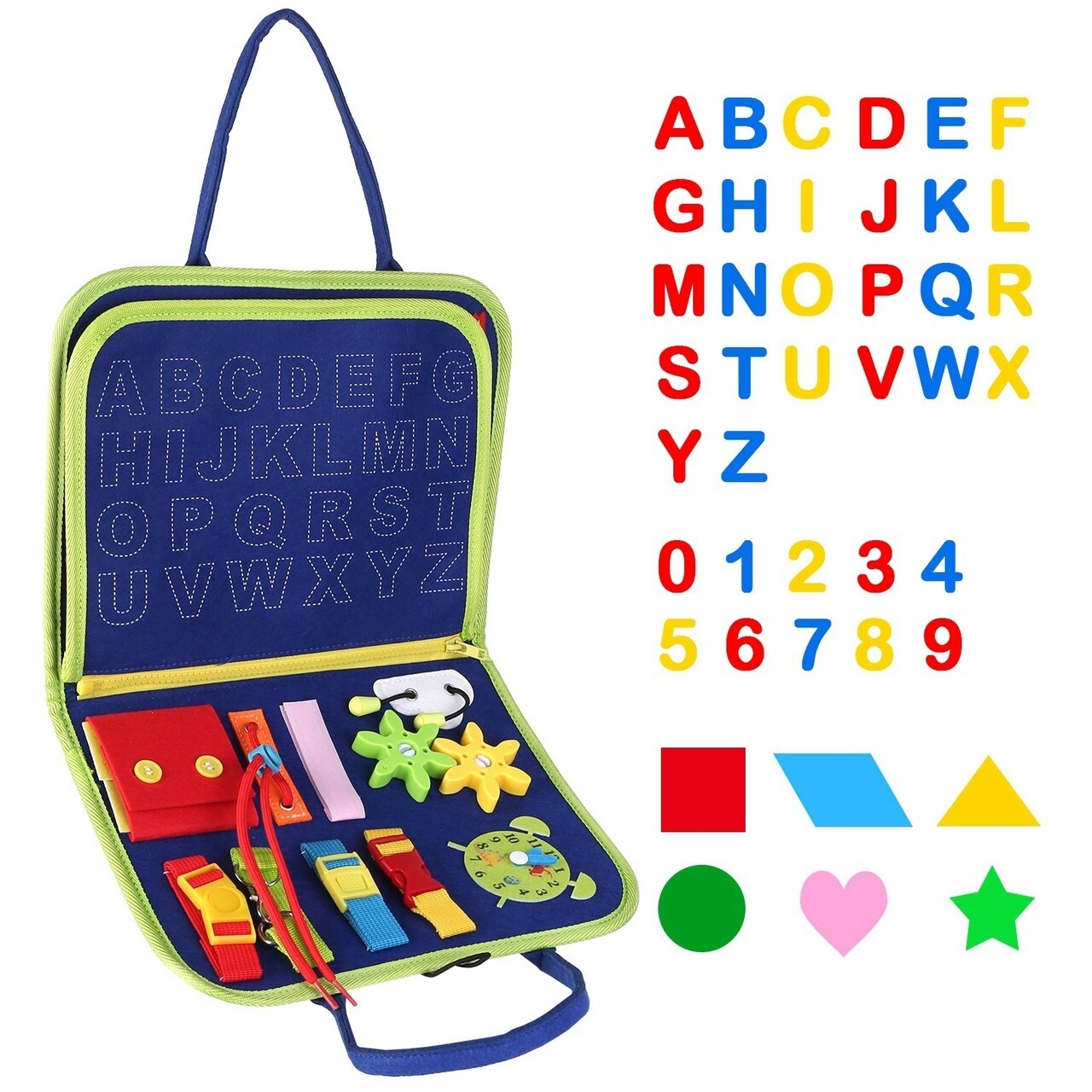 Kids Busy Board Sensory Activity Board Montessori Learning Toy For Ages 1-6